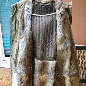 ‘THEORY’ fur lined coat